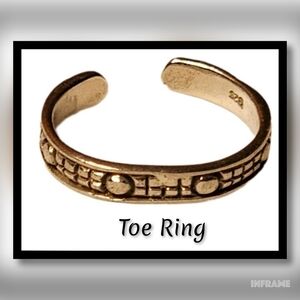 Sterling Silver Aztec Design Toe Ring